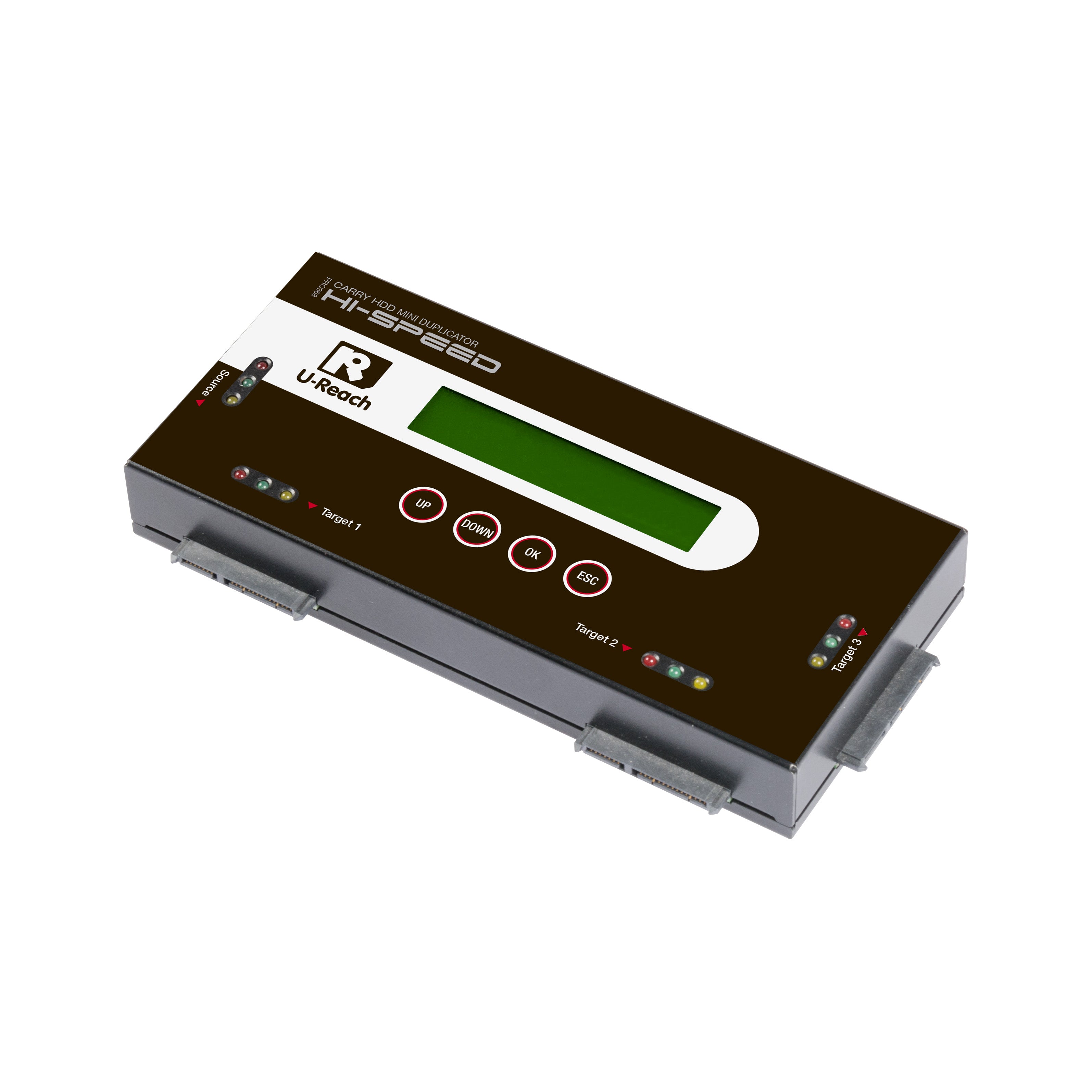 U-Reach PRO368 1:3 Standalone Hard Drive Duplicator and Eraser for 2.5in / 3.5in SATA Drives, High transfer speed 18GB/min
