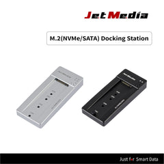 JetMedia Docking JM-D1 M.2 NVMe/SATA  Hard Disk Docking Station _ Silver