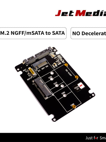 JetMedia M.2 NGFF/mSATA to SATA Adapter