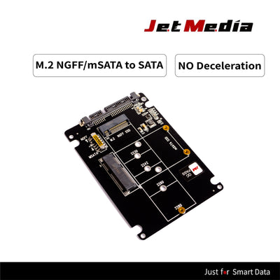 JetMedia M.2 NGFF/mSATA to SATA Adapter
