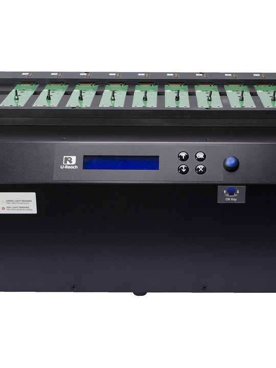 U-Reach PE1100 1 to 10 SSD M.2 (SATA/NVMe) Duplicator and Sanitizer