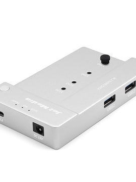 JetMedia JM-D2 M.2 NVMe/SATA/USB3.2 3 in 1 Docking Station Silver