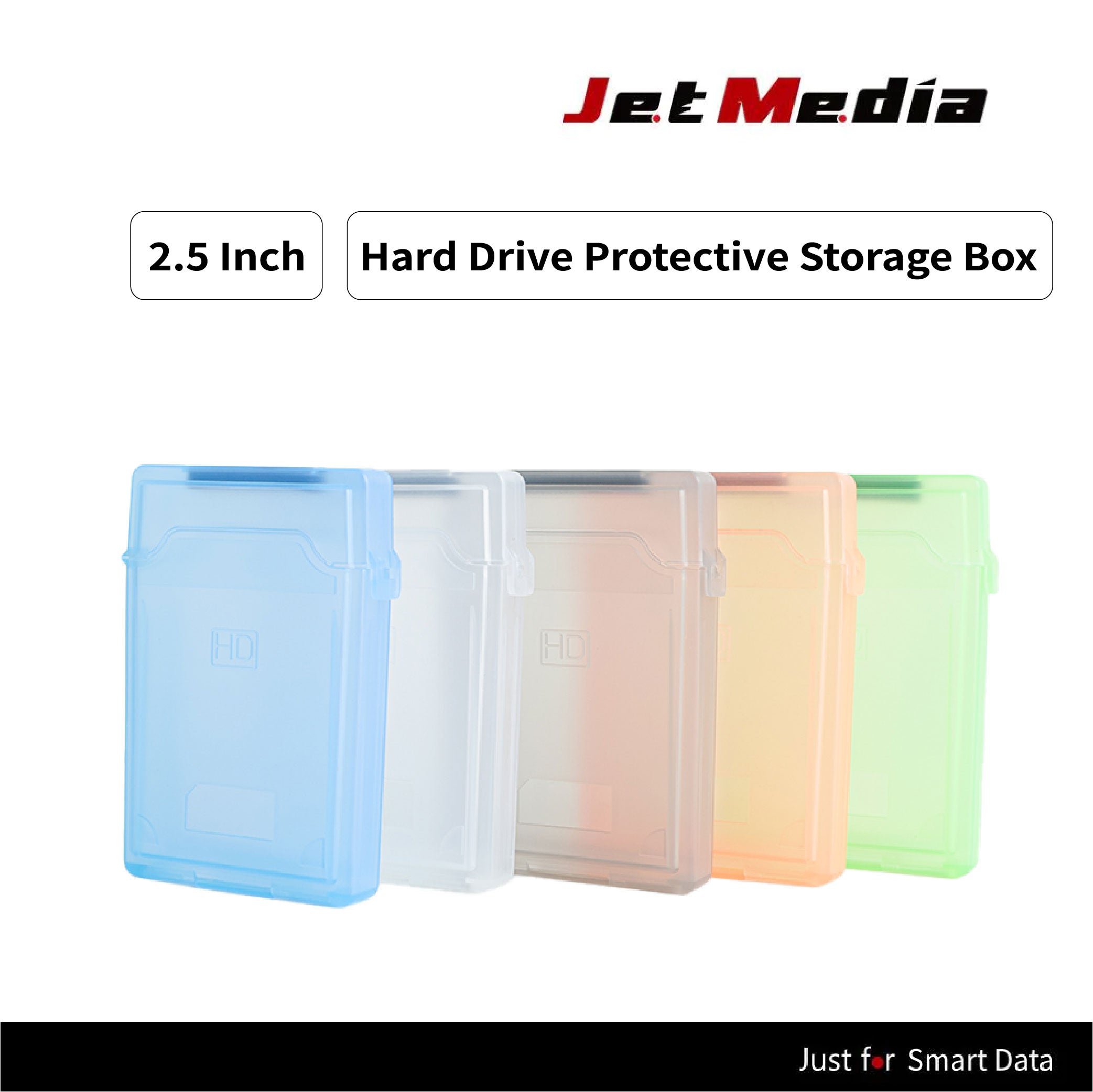 JetMedia 2.5インチHDD/SSDハードドライブ保護収納ボックス