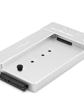 JetMedia JM-D2 M.2 NVMe/SATA/USB3.2 3 in 1 Docking Station Silver