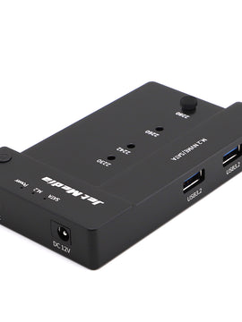 JetMedia JM-D2 M.2 NVMe/SATA/USB3.2 3 in 1 Docking Station Black