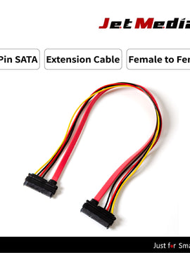 JetMedia 22Pin SATA Power Extension Cable（7+15）Female to Female