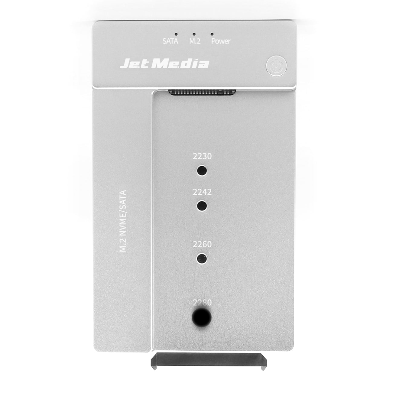 JetMedia JM-D2 M.2 NVMe/SATA/USB3.2 3 in 1 Docking Station Silver