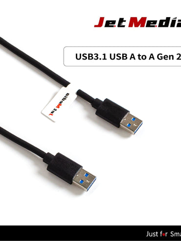 JetMedia U3-AA01 USB3.1 USB A to A Gen 2 Cable 10Gbps Data Transfer Male to Male