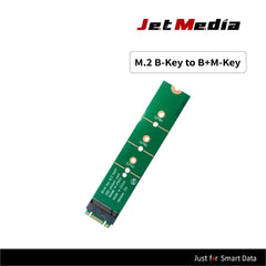 JetMediaのM.2 B-KeyからB+M-Keyへのアダプターです