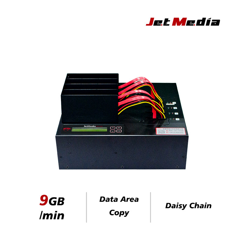 JetMedia CM400 1：3 SATA HDD/SSDデュプリケーター & データ消去専用機