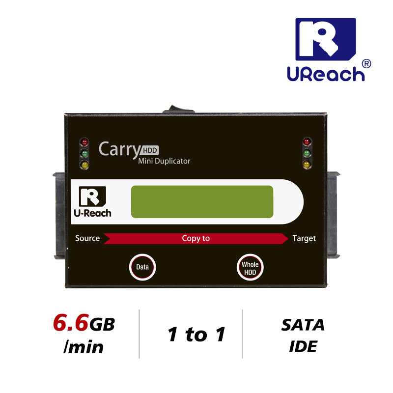 U-Reach IQ112 - 1:1 Standalone Hard Drive Duplicator for 2.5in / 3.5in SATA HDD & SSD