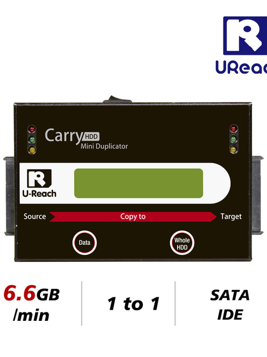 U-Reach IQ112 - 1:1 Standalone Hard Drive Duplicator for 2.5in / 3.5in SATA HDD & SSD