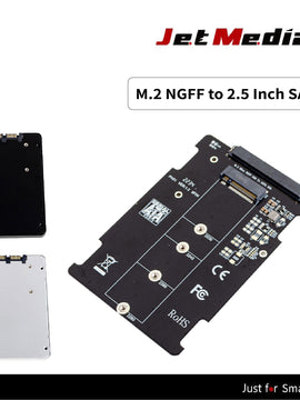捷美JetMedia NGFF轉2.5吋 SATA SSD轉接板