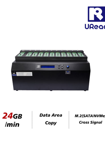 U-Reach PE1100 1 to 10 SSD M.2 (SATA/NVMe) Duplicator and Sanitizer