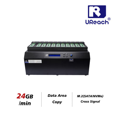 U-Reach PE1100 1：10 M.2 (SATA/NVME) デュプリケーター & データ消去専用機