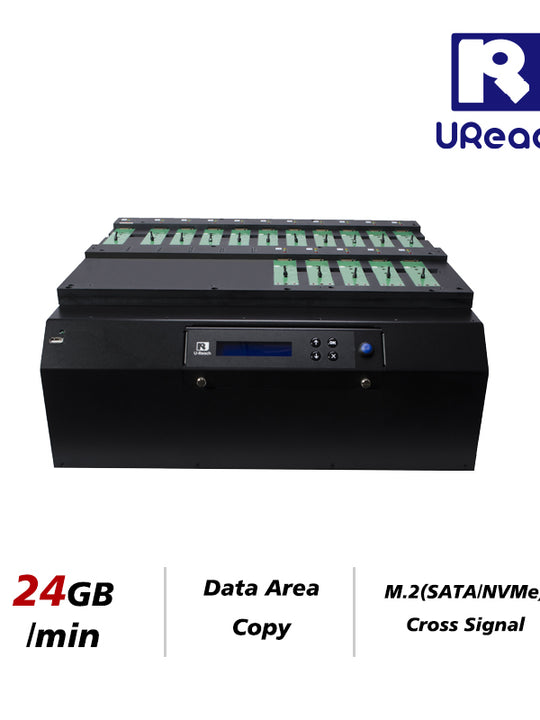 U-Reach PE1600 1：15 M.2 (SATA/NVME) デュプリケーター & データ消去専用機