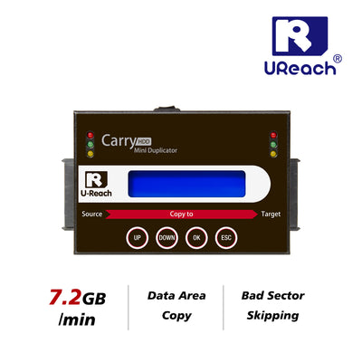 U-Reach PRO118 Hard Drive Duplicator and Eraser for 2.5in / 3.5in SATA Drives, Standalone and Portable