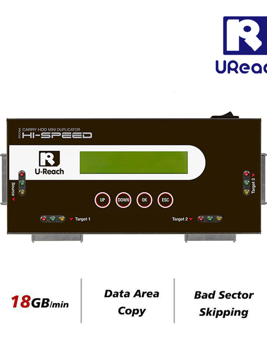 U-Reach PRO368 1:3 高速 SATA デュプリケーター & データ消去専用機 