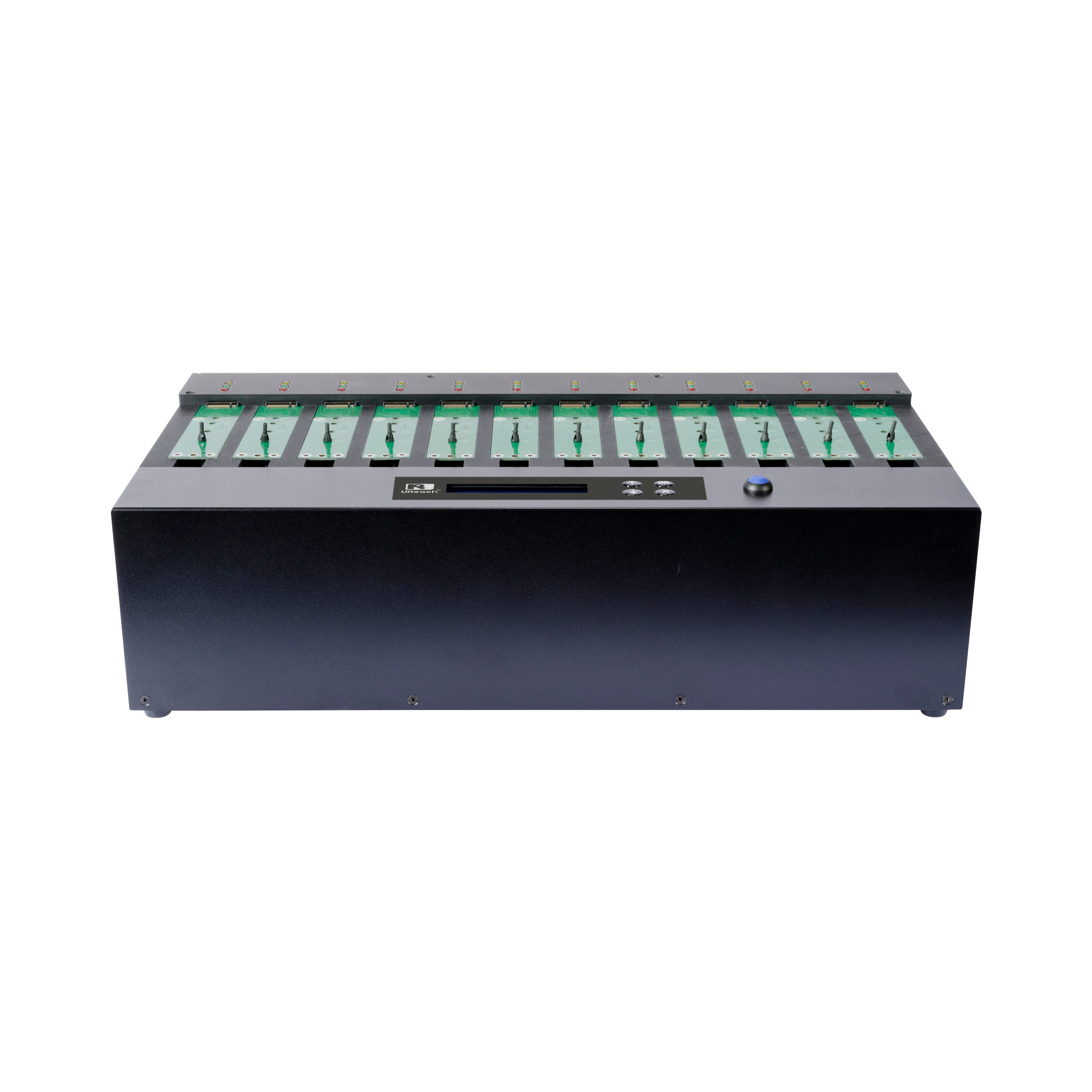 U-Reach PV1200 1 to 11 M.2 SATA/NVME SSD Duplicator & Data Eraser