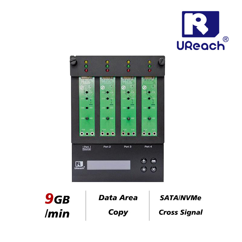 U-Reach PV400E 1 對3 M.2 SATA/NVME SSD PCIE 拷貝機 複製機 對拷機 & 抹除機 銷毀機