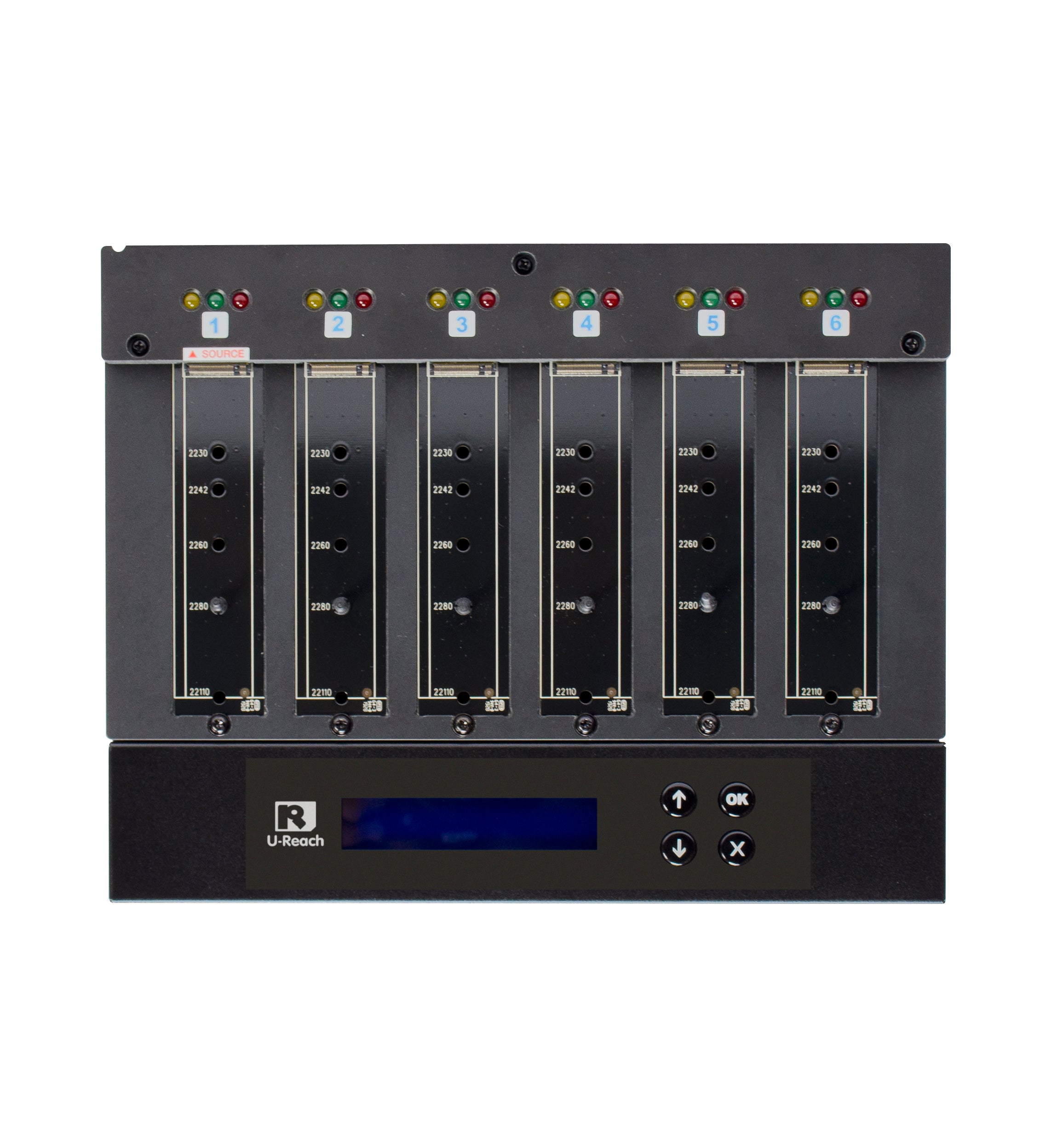 U-Reach PV600 1 to 5 M.2 SATA/NVME SSD Duplicator & Data Eraser