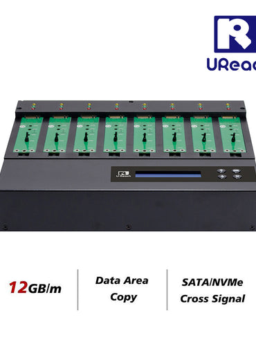 U-Reach PV800 1：7 M.2 (SATA/NVME) SSDデュプリケーター & データ消去専用機