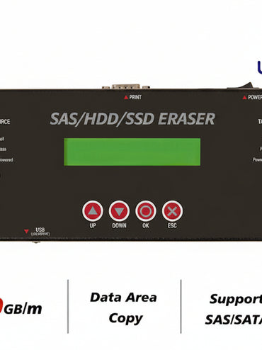 UReach CS02 2 Bays Standalone SAS SATA Hard Drive Eraser & Duplicator for 2.5“ / 3.5” SATA and SAS Drives, 30 GB/min High Speed