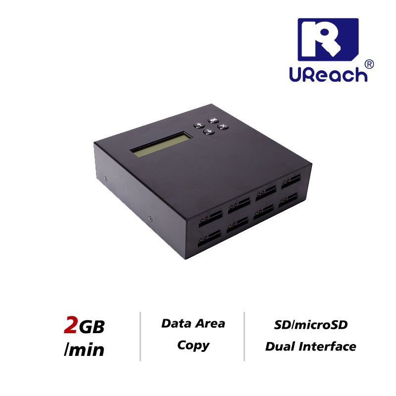 UReach SD800 1對7 SD/MicroSD記憶卡拷貝機 & 抹除機