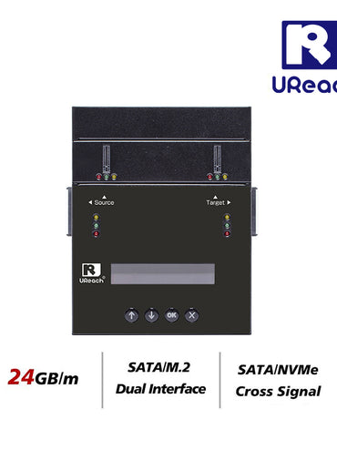 U-Reach SP151 1:1 M.2 SATA/NVMe デュアルインターフェイスハードディスク デュプリケーター & データ消去専用機