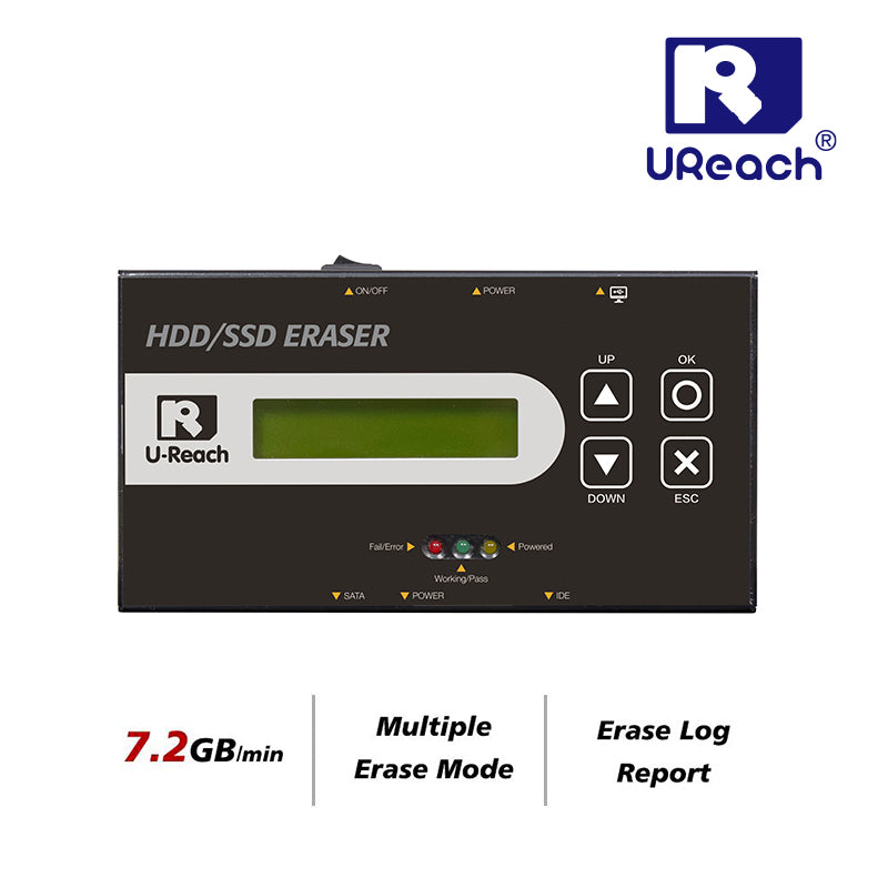 U-Reach TP100 SATA IDE HDD SSD 1 Port Data Eraser