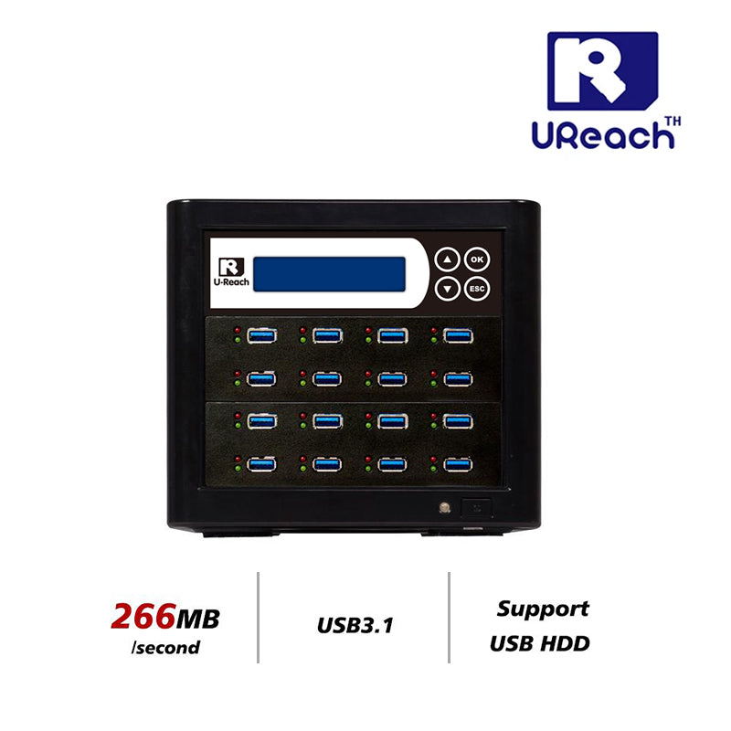 UB308-B 1 7 USB Flash Drive Copier USB Duplicator & Data Eraser - JetMedia
