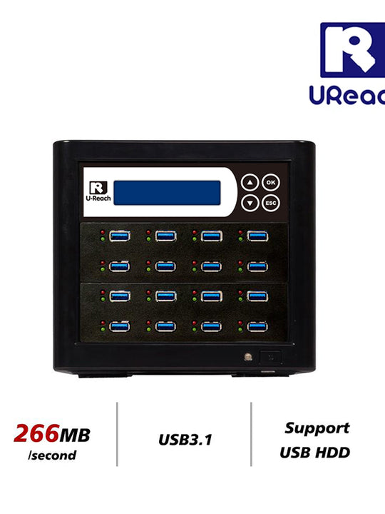 U-Reach 1 to 2 Standalone SD / microSD Flash Memory Drive Card Duplicator