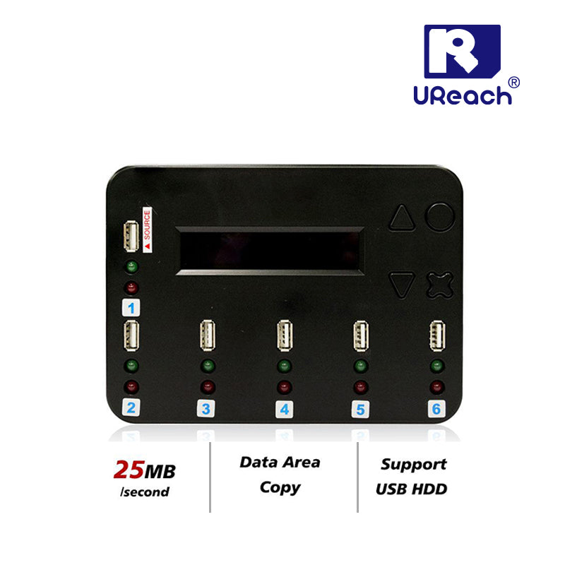 U-Reach UB600  1對 5 USB拷貝機 對拷機 & 抹除機 銷毀機