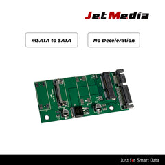 JetMediaのmSATAからSATAへのアダプターです
